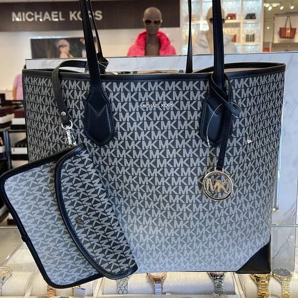 Ombre Eva Michael Kors Tote Michael Kors Eva Large Ombré Signature